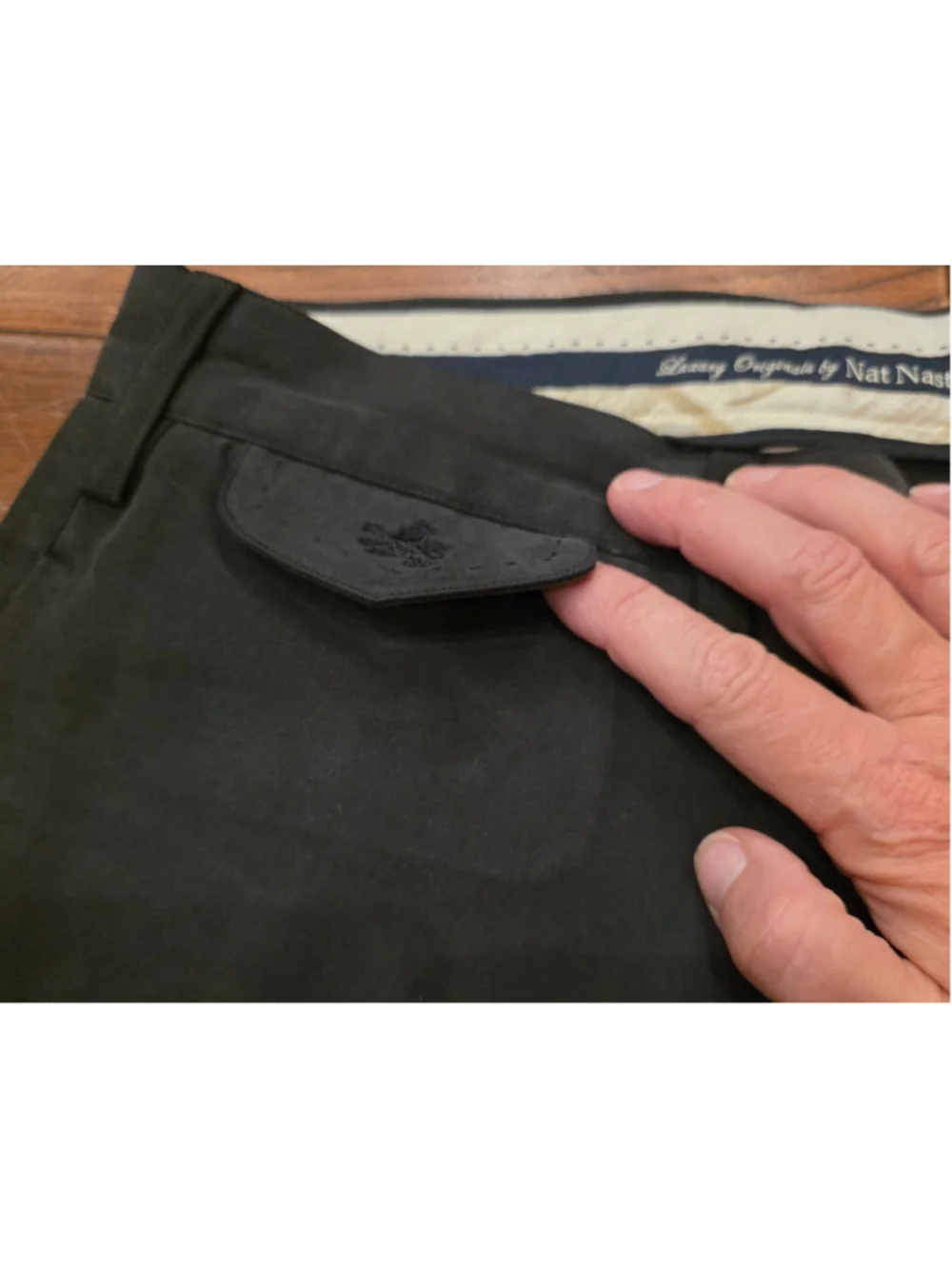 Men's Nat Nast Flat Front Shorts Black Size 34